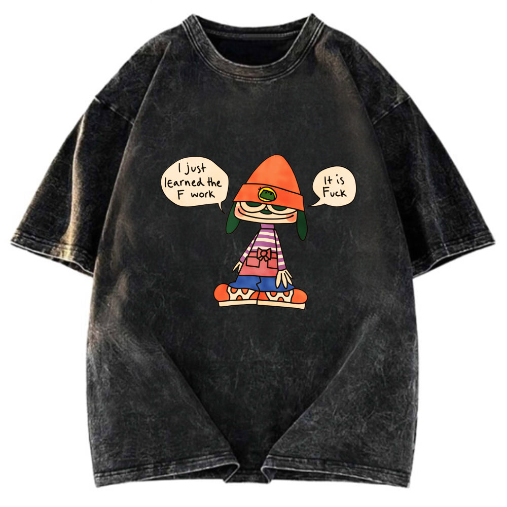 Tokyosol Orange Parapraprapra Vintage Japanese Washed T-Shirt