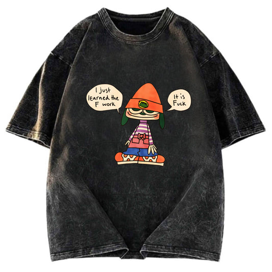 Tokyosol Orange Parapraprapra Vintage Japanese Washed T-Shirt