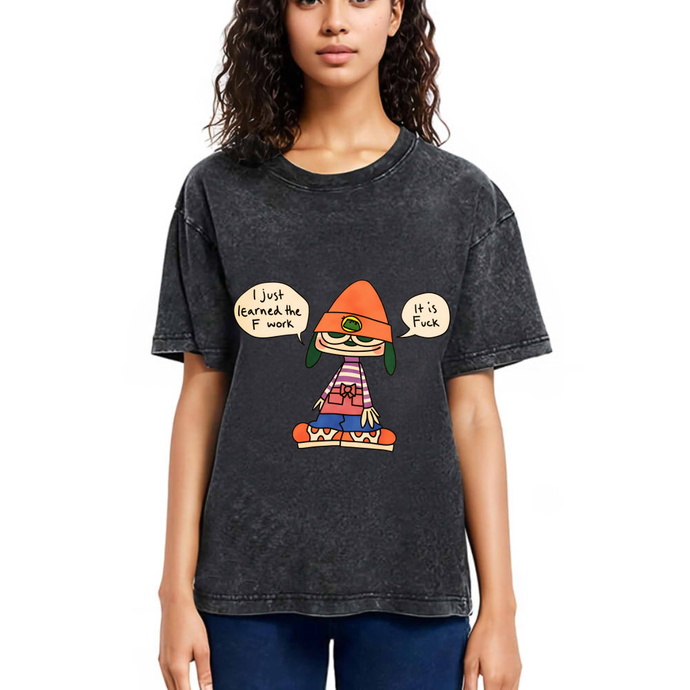 Tokyosol Orange Parapraprapra Vintage Japanese Washed T-Shirt