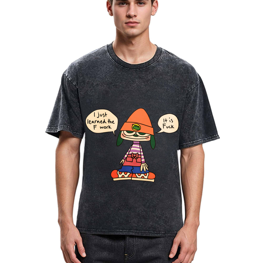 Tokyosol Orange Parapraprapra Vintage Japanese Washed T-Shirt