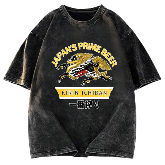Tokyosol Kirin Ichiban Beer Logo Japanese Washed T-Shirt