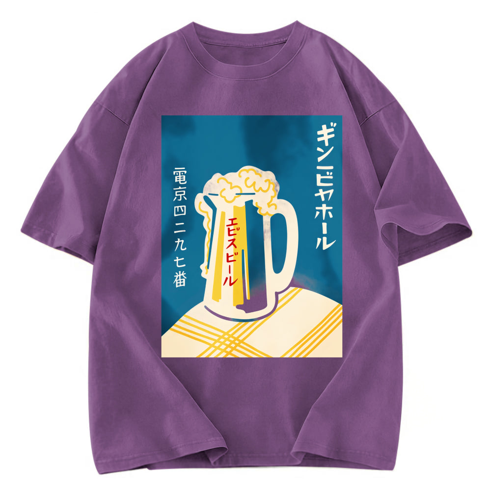 Tokyosol Japanese Vintage Beer Mug Washed T-Shirt