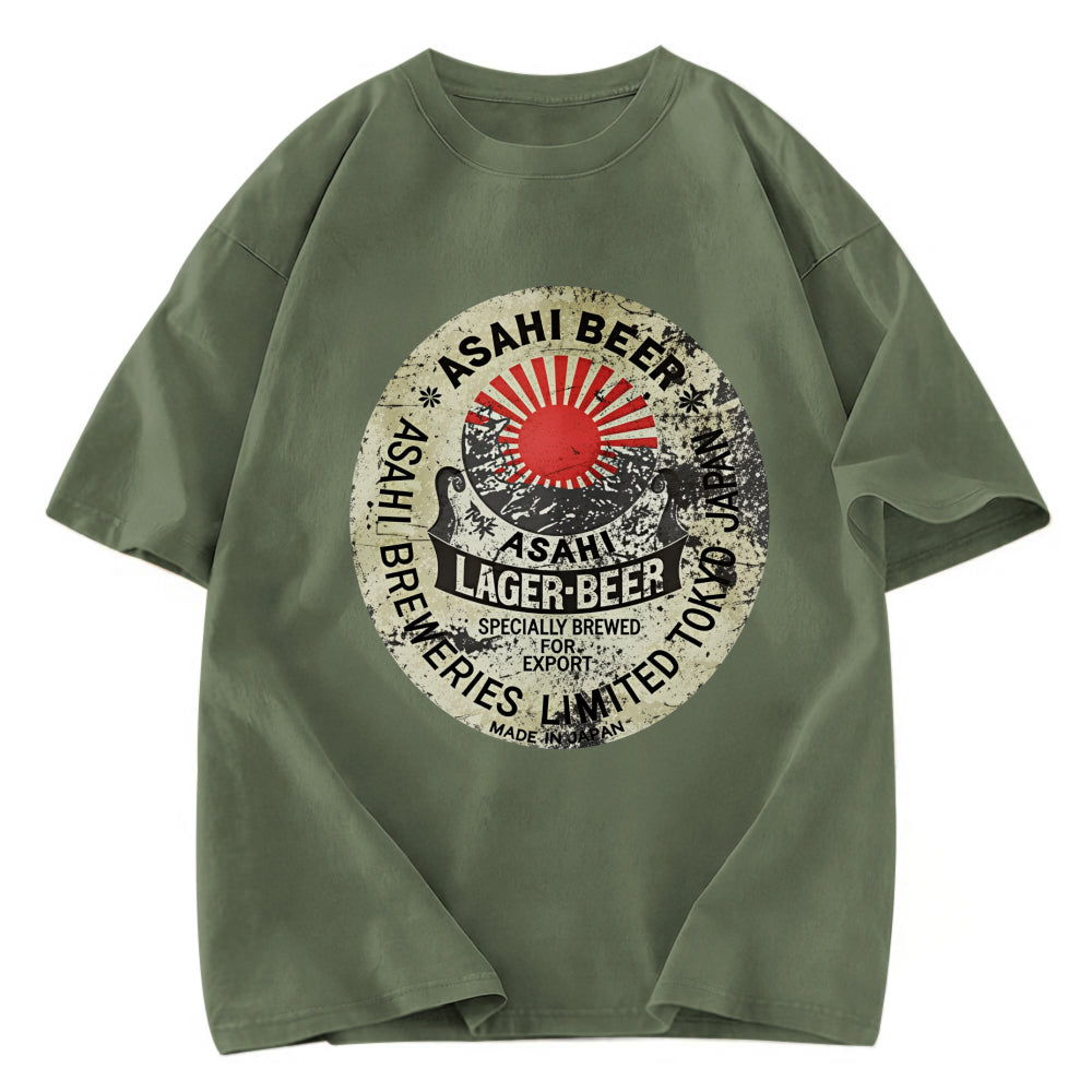 Tokyosol ASAHI BEER Japanese Gradient Washed T-Shirt