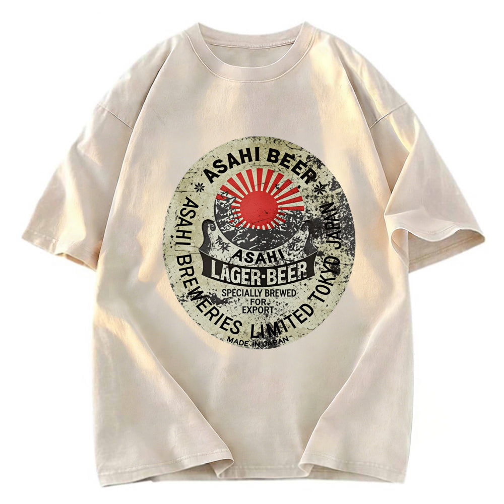 Tokyosol ASAHI BEER Japanese Gradient Washed T-Shirt