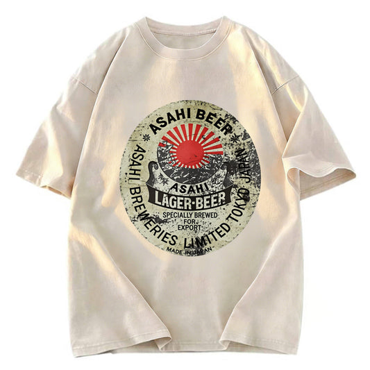 Tokyosol ASAHI BEER Japanese Gradient Washed T-Shirt