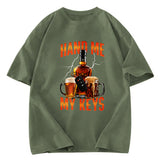 Tokyosol Hand Me The Keys Meme Washed T-Shirt