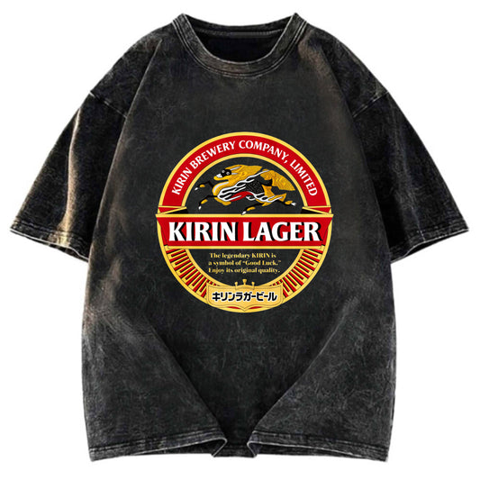 Tokyosol Kirin Lager Beer Vintage Washed T-Shirt