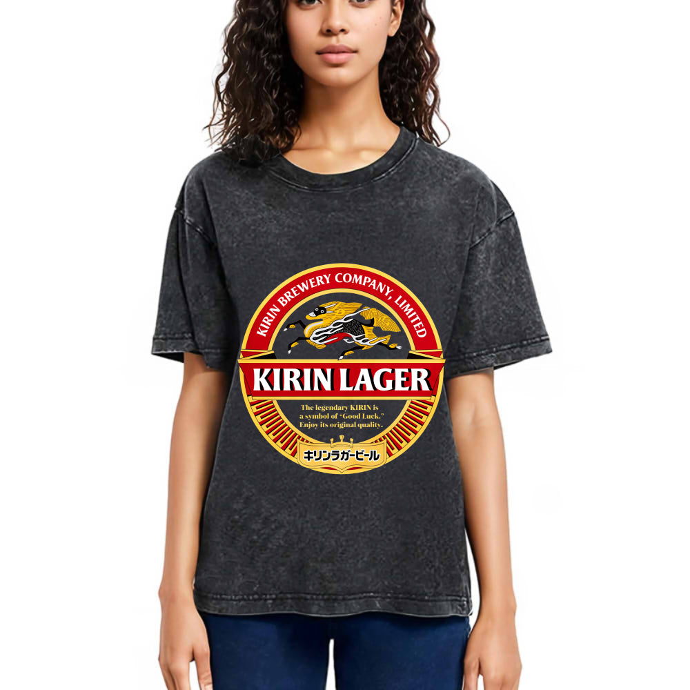 Tokyosol Kirin Lager Beer Vintage Washed T-Shirt