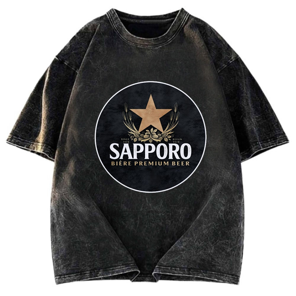 Tokyosol Vintage Star Beer Japanese Washed T-Shirt