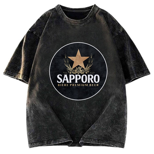 Tokyosol Vintage Star Beer Japanese Washed T-Shirt