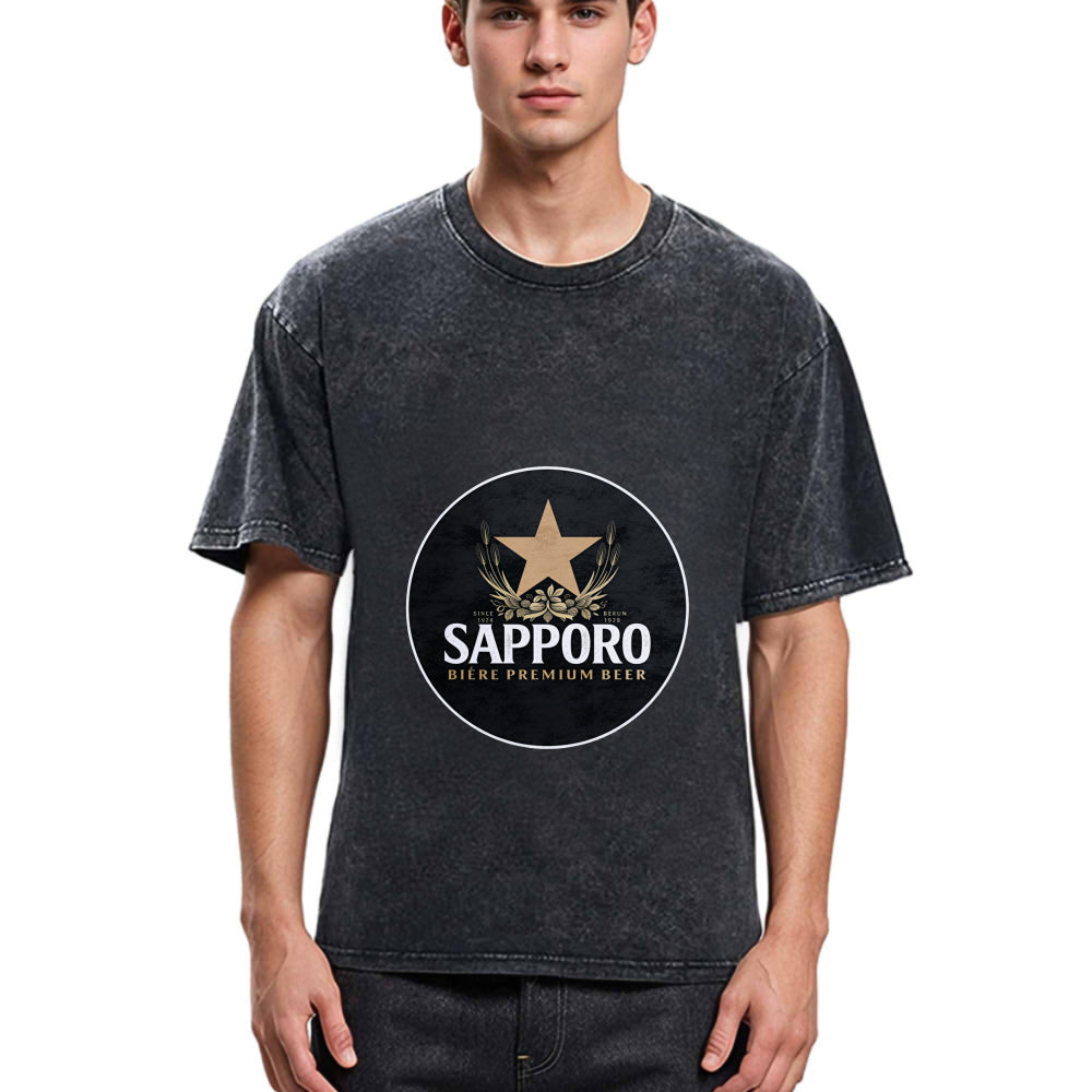 Tokyosol Vintage Star Beer Japanese Washed T-Shirt