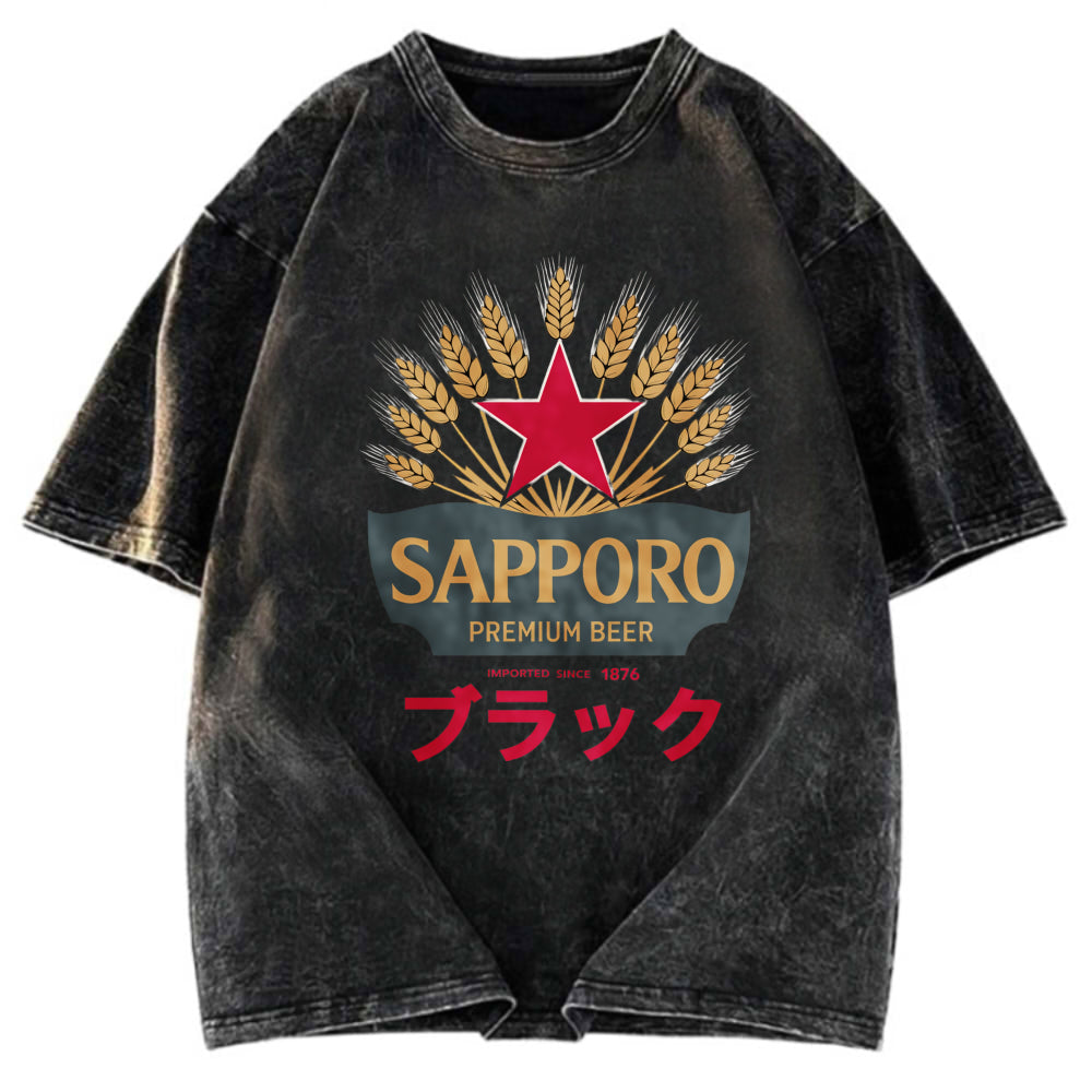 Tokyosol Classic Japanese Beer Washed T-Shirt