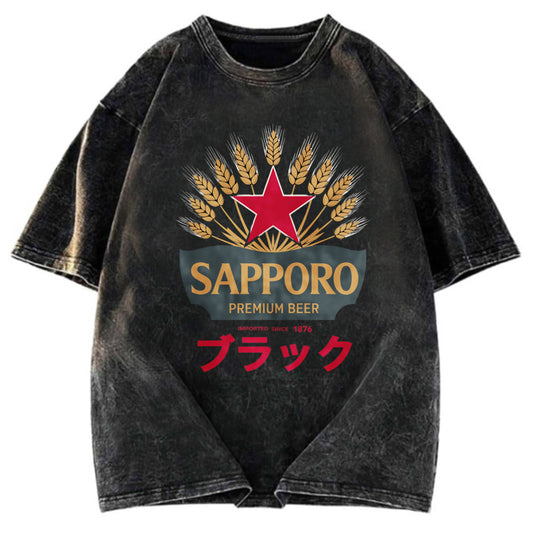 Tokyosol Classic Japanese Beer Washed T-Shirt