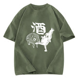 Tokyosol Japanese Retro Beer Landscape Washed T-Shirt