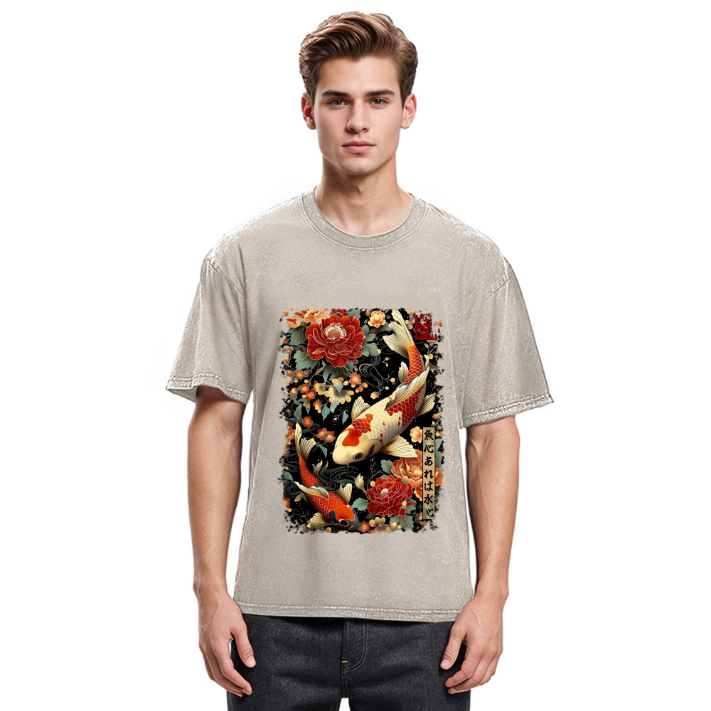 Tokyosol Fish and Water: Give and Receive Washed T-Shirt