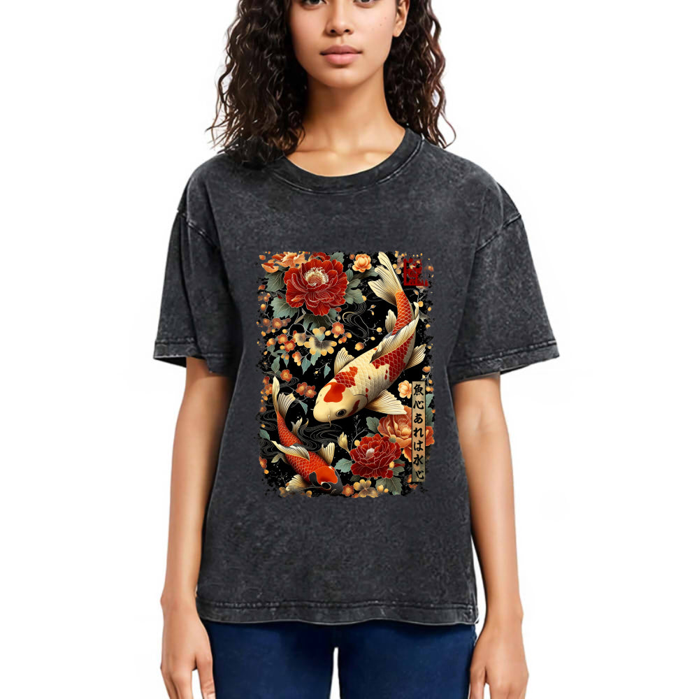 Tokyosol Fish and Water: Give and Receive Washed T-Shirt