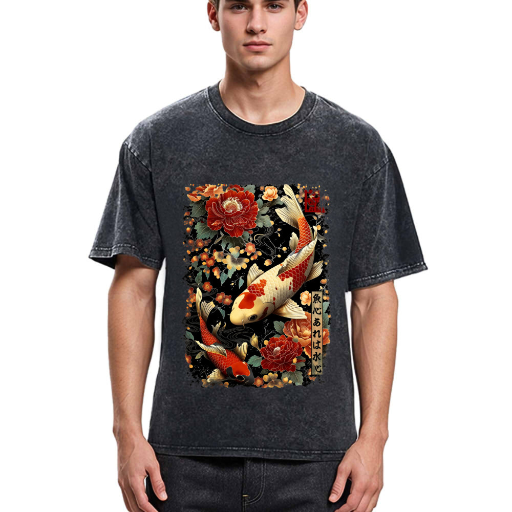 Tokyosol Fish and Water: Give and Receive Washed T-Shirt