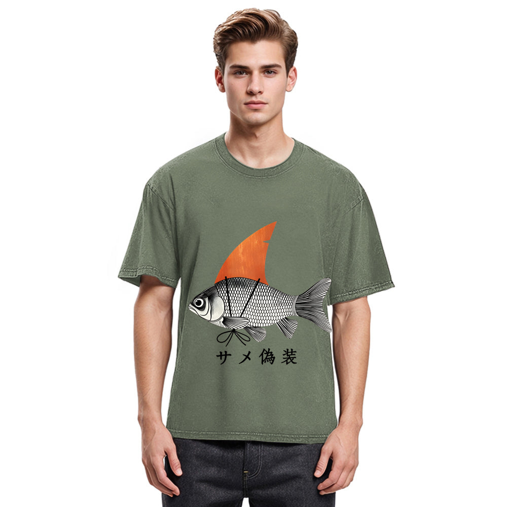 Tokyosol Fish Disguise Washed T-Shirt