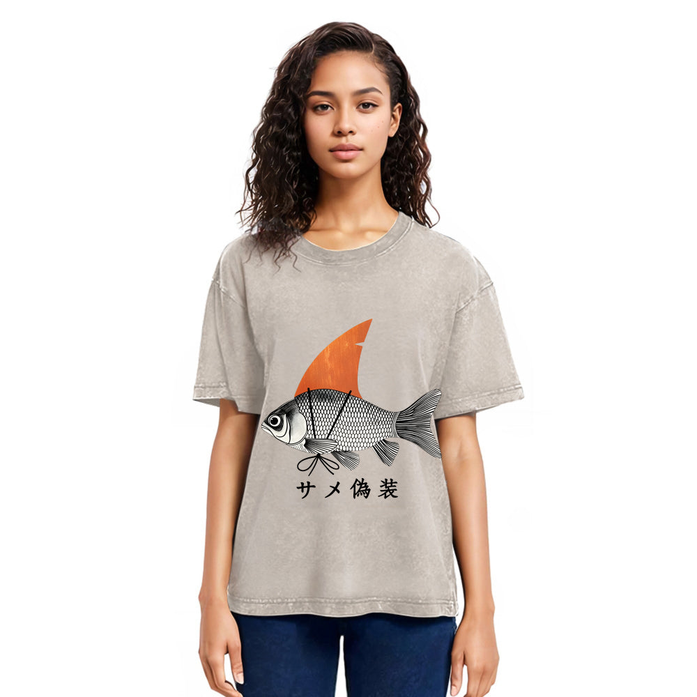 Tokyosol Fish Disguise Washed T-Shirt
