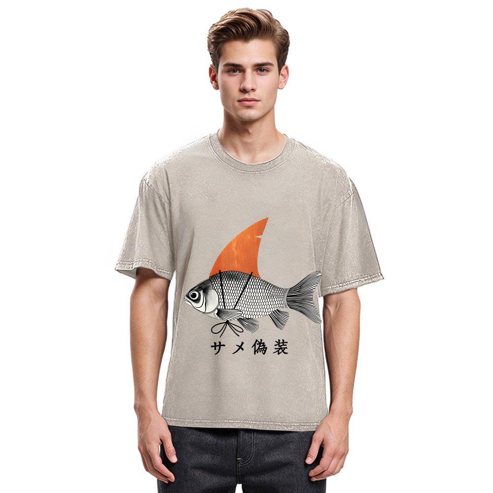 Tokyosol Fish Disguise Washed T-Shirt