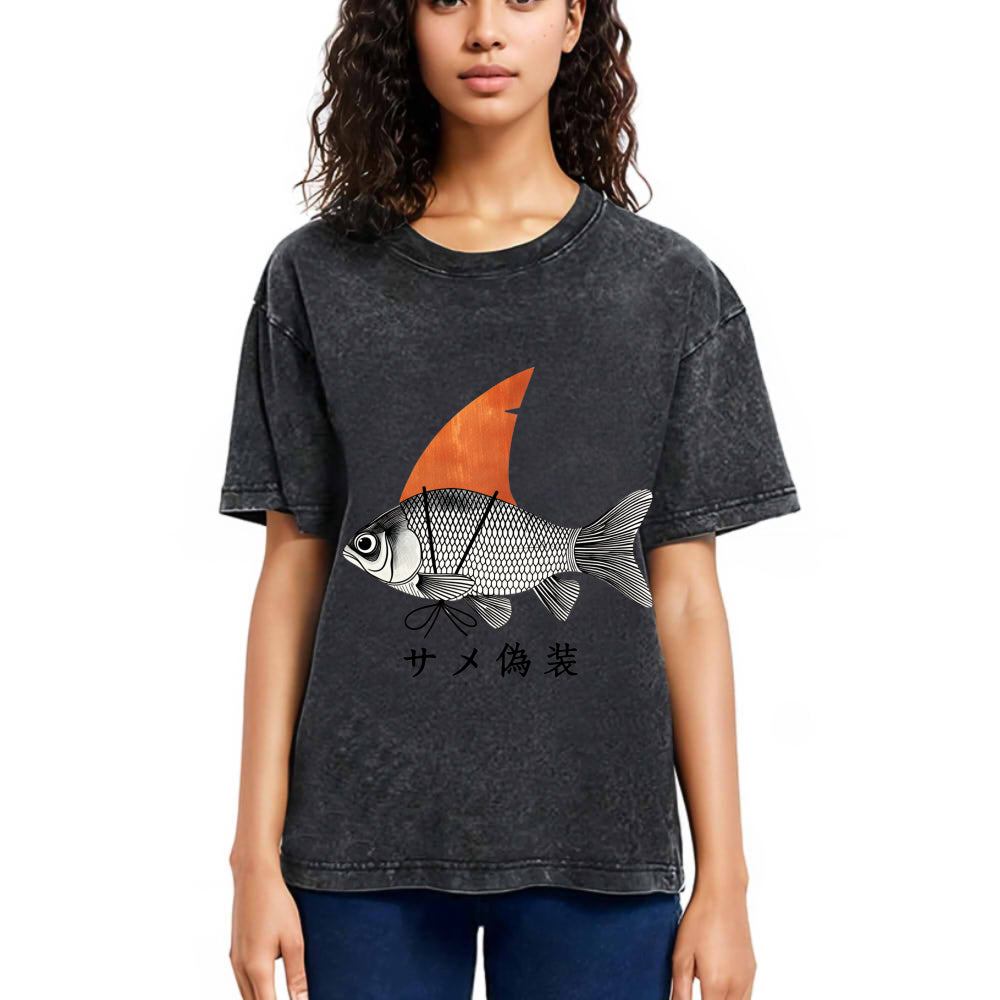 Tokyosol Fish Disguise Washed T-Shirt