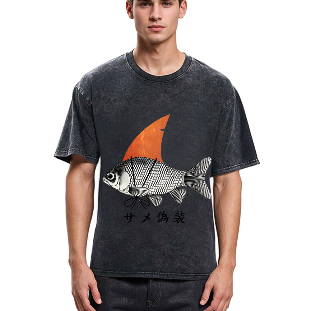 Tokyosol Fish Disguise Washed T-Shirt