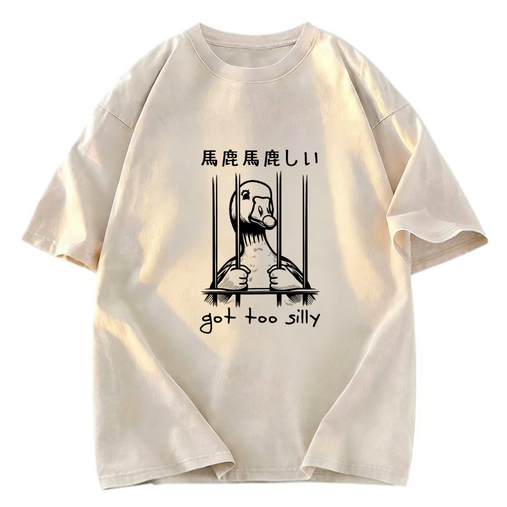Tokyosol Got Too Silly Goose Women's Crop Raglan T-Shirt