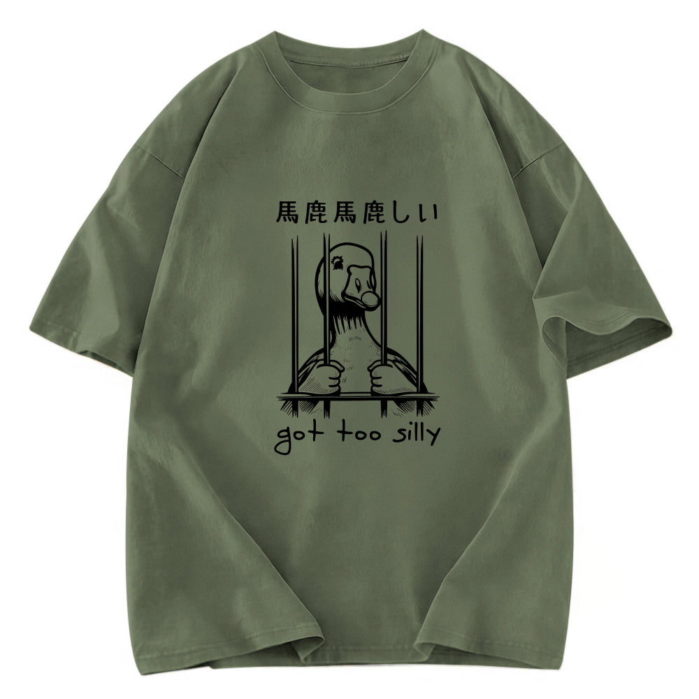 Tokyosol Got Too Silly Goose Women's Crop Raglan T-Shirt