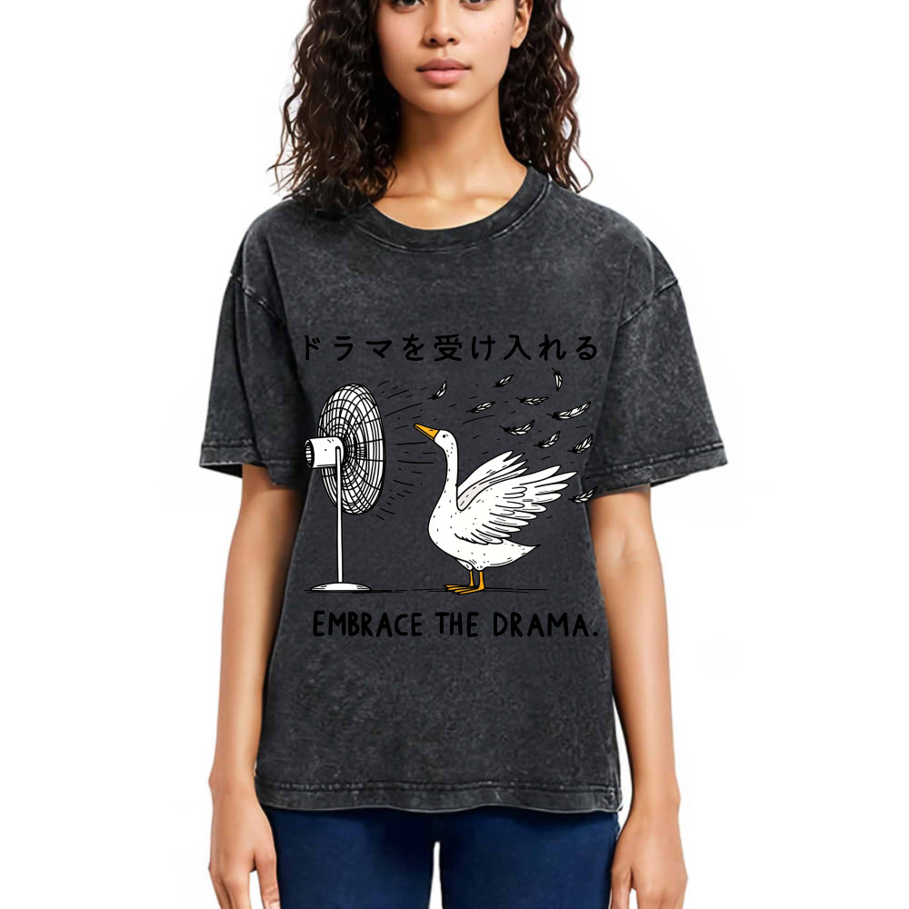 Tokyosol Goose Blowing Electric Fan Washed T-Shirt