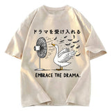 Tokyosol Goose Blowing Electric Fan Washed T-Shirt