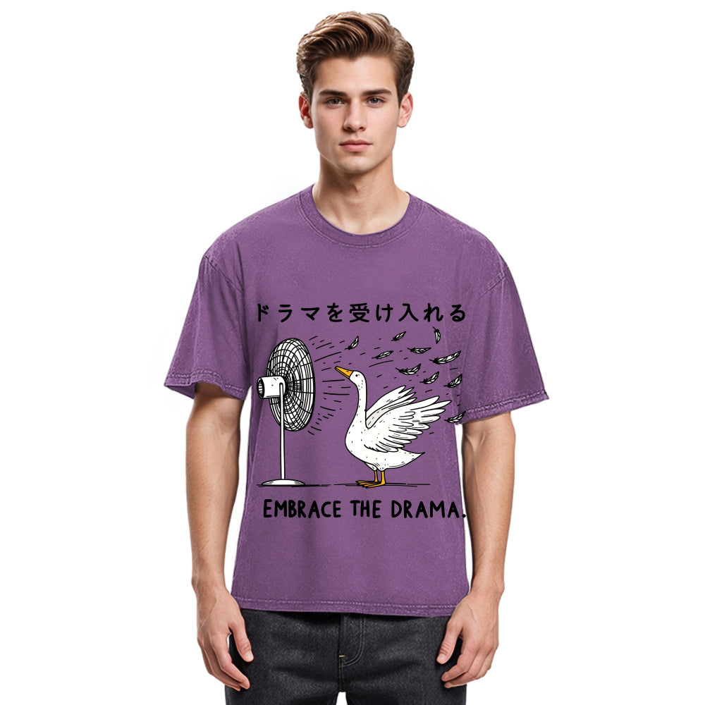Tokyosol Goose Blowing Electric Fan Washed T-Shirt
