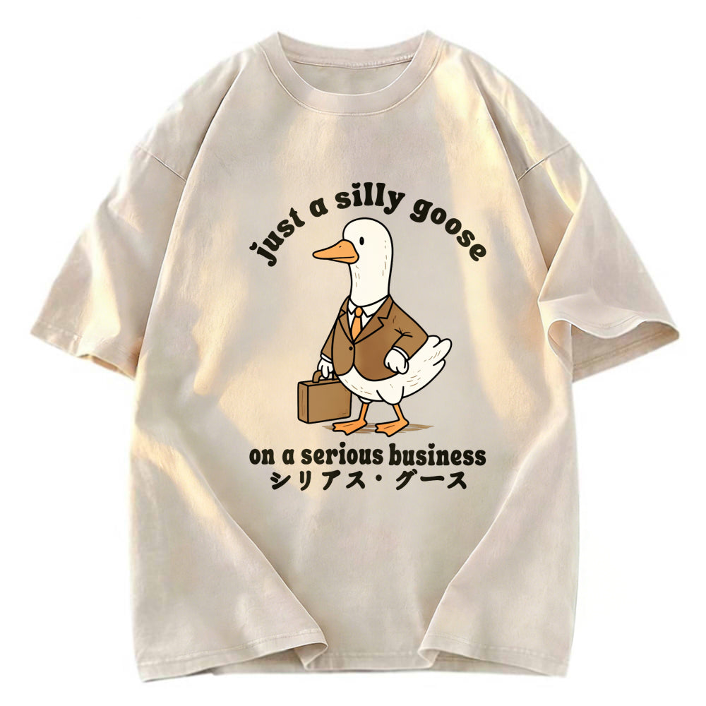 Tokyosol Silly Goose On A Serious Business Washed T-Shirt