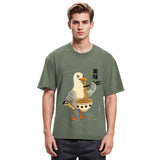 Tokyosol Pigeons Eating Ramen Washed T-Shirt