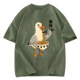 Tokyosol Pigeons Eating Ramen Washed T-Shirt