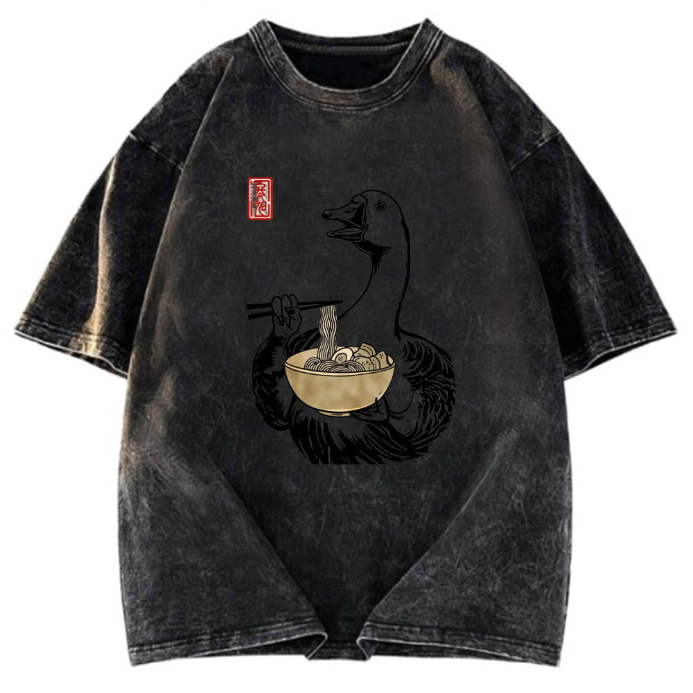 Tokyosol Goose Eating Ramen Washed T-Shirt