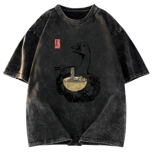 Tokyosol Goose Eating Ramen Washed T-Shirt