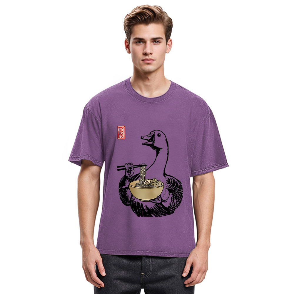 Tokyosol Goose Eating Ramen Washed T-Shirt
