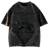 Tokyosol Little Oopsie Daisy Cat Washed T-Shirt
