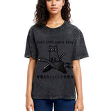 Tokyosol Little Oopsie Daisy Cat Washed T-Shirt