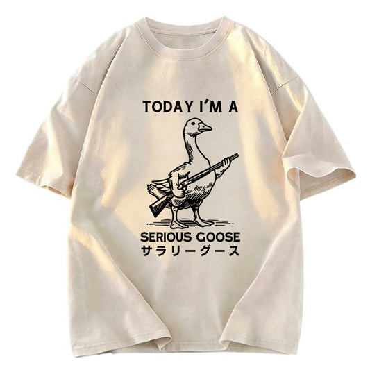 Tokyosol Serious Stupid Goose Women's Crop Raglan T-Shirt