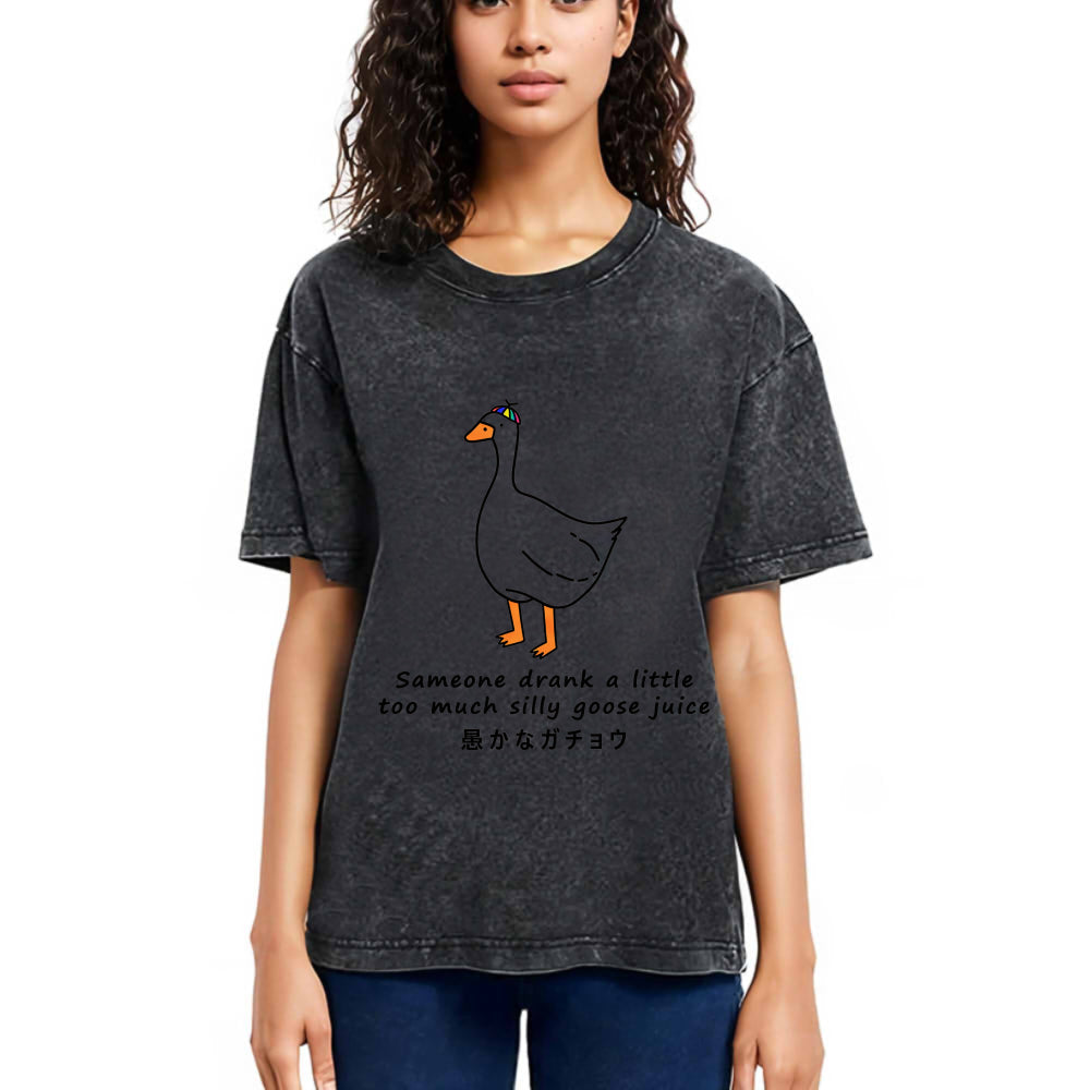 Tokyosol Drink More Silly Goose Juice Washed T-Shirt