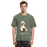 Tokyosol Funny Cat to be Serious Goose meme Washed T-Shirt