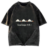 Tokyosol Funny Goose Bumps Washed T-Shirt