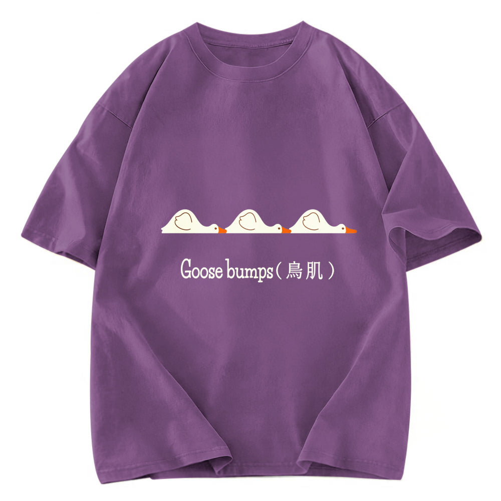 Tokyosol Funny Goose Bumps Washed T-Shirt