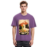 Tokyosol Japanese Ukiyoe Goose Eat Ramen Poster Washed T-Shirt
