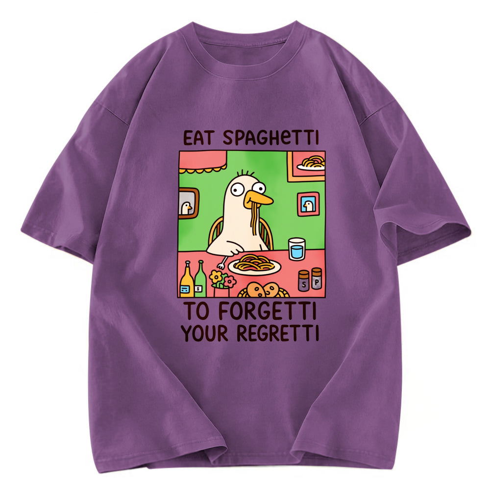 Tokyosol Stupid Goose Eating Pasta Washed T-Shirt