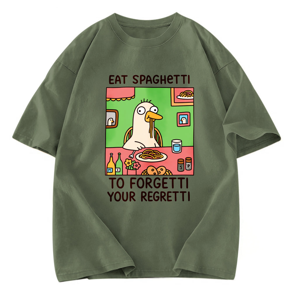 Tokyosol Stupid Goose Eating Pasta Washed T-Shirt