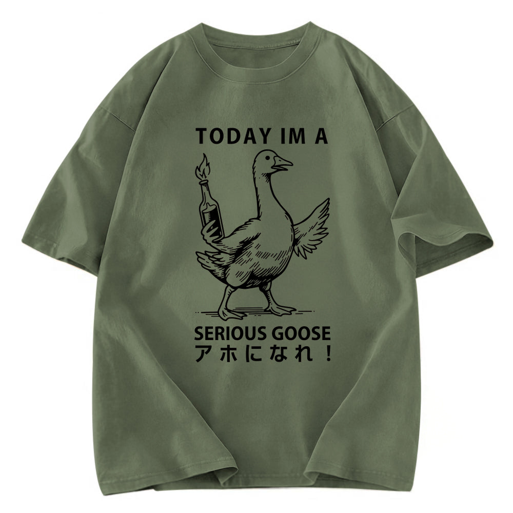 Tokyosol Goose Holding A Fuel Bottle Washed T-Shirt