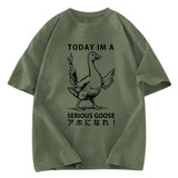 Tokyosol Goose Holding A Fuel Bottle Washed T-Shirt