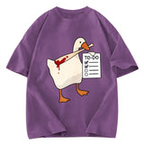 Tokyosol Task Slayer Goose Funny Washed T-Shirt